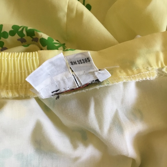 Vintage 70’s The Vested Gentress Yellow Floral Lined Skirt - Picture 11 of 12